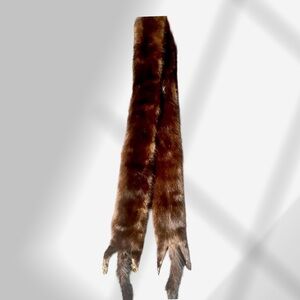 Vintage 20s-30s Genuine Double Mahogany Mink Pelt Stole